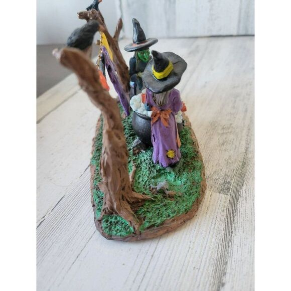 Lemax witch laundry day washing Halloween dirty clothes scary suds village tree - Picture 8 of 10